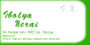 ibolya merai business card